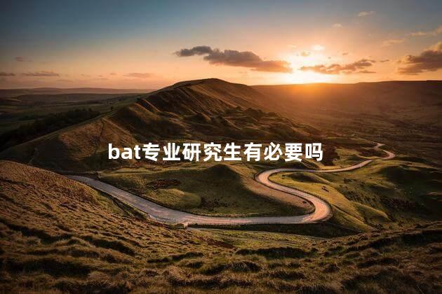 bat专业研究生有必要吗