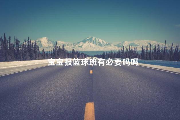 宝宝报篮球班有必要吗吗